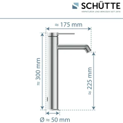 Schütte Aufsatzwaschtischarmatur „Los Angeles“ chrom Eco-Klick-Funktion