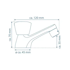 Schütte Kaltwasser-Standventil „Carneo“ chrom 1/2