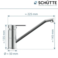 Schütte Spültischarmatur „Main“ chrom 360° schwenkbar