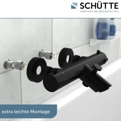 Schütte Wannenfüllarmatur „London“ Schwarz matt