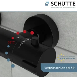 Schütte Wannenfüllarmatur „London“ Schwarz matt
