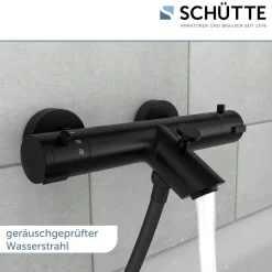 Schütte Wannenfüllarmatur „London“ Schwarz matt