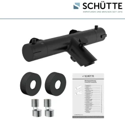 Schütte Wannenfüllarmatur „London“ Schwarz matt