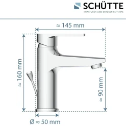 Schütte Waschtischarmatur „Derby“ chrom