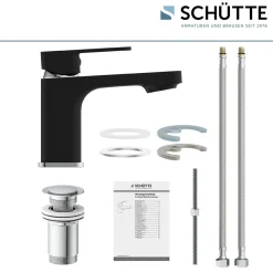 Schütte Waschtischarmatur „Madagaskar“ schwarz/chrom