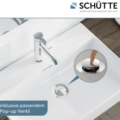 Schütte Waschtischarmatur „Los Angeles“ chrom Eco-Click-Funktion