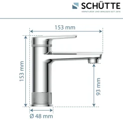 Schütte WT-Armatur Liverpool,chrom,Eco-Klick-