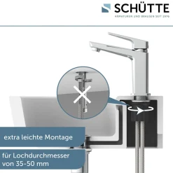 Schütte WT-Armatur Raven,chrom,Kartusche mit
