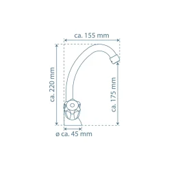 Schütte WT-Armatur Savino,chrom,Zweigriff