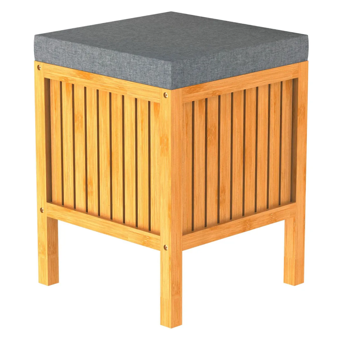 Schütte Bambus Wäschekorb mit Sitzkissen