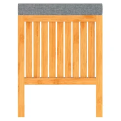 Schütte Bambus Wäschekorb mit Sitzkissen