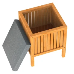 Schütte Bambus Wäschekorb mit Sitzkissen