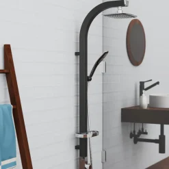 Schütte Überkopfbrause-Set Madagaskar schwarz