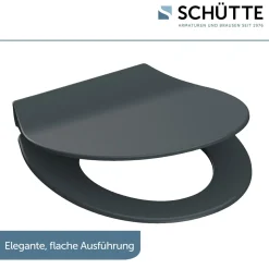 Schütte Duroplast WC-Sitz SLIM ANTHRAZIT mit Absenkautomatik und Schnellverschluss