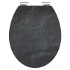 Schütte MDF HG WC-Sitz BLACK STONE mit Absenkautomatik