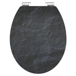Schütte MDF HG WC-Sitz BLACK STONE mit Absenkautomatik