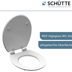 Schütte MDF HG WC-Sitz BLACK STONE mit Absenkautomatik