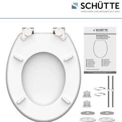 Schütte MDF HG WC-Sitz BLACK STONE mit Absenkautomatik