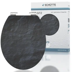 Schütte MDF HG WC-Sitz BLACK STONE mit Absenkautomatik