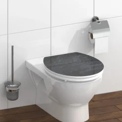 Schütte MDF HG WC-Sitz BLACK STONE mit Absenkautomatik