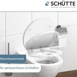 Schütte MDF HG WC-Sitz BLACK STONE mit Absenkautomatik