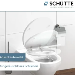 Schütte MDF HG WC-Sitz FLOWERS AND WOOD mit Absenkautomatik