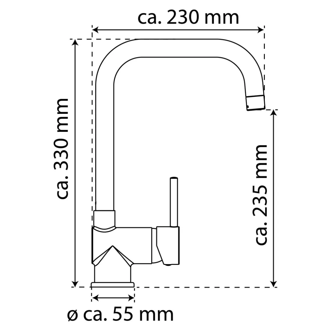 Schütte Niederdruck-Spültischarmatur Futura chrom