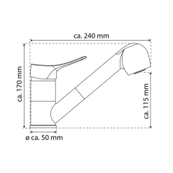 Schütte Niederdruck-Spültischarmatur Verona chrom