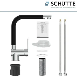 Schütte Schwenkbare Küchenarmatur Rio chrom schwarz matt