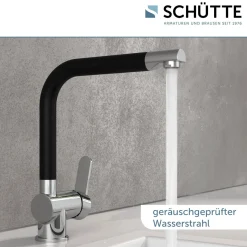 Schütte Schwenkbare Küchenarmatur Rio chrom schwarz matt