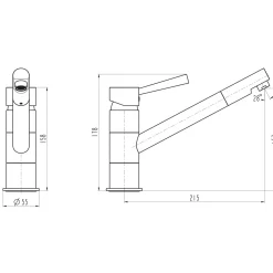Schütte Schwenkbare Küchenarmatur Cornwall kupfer