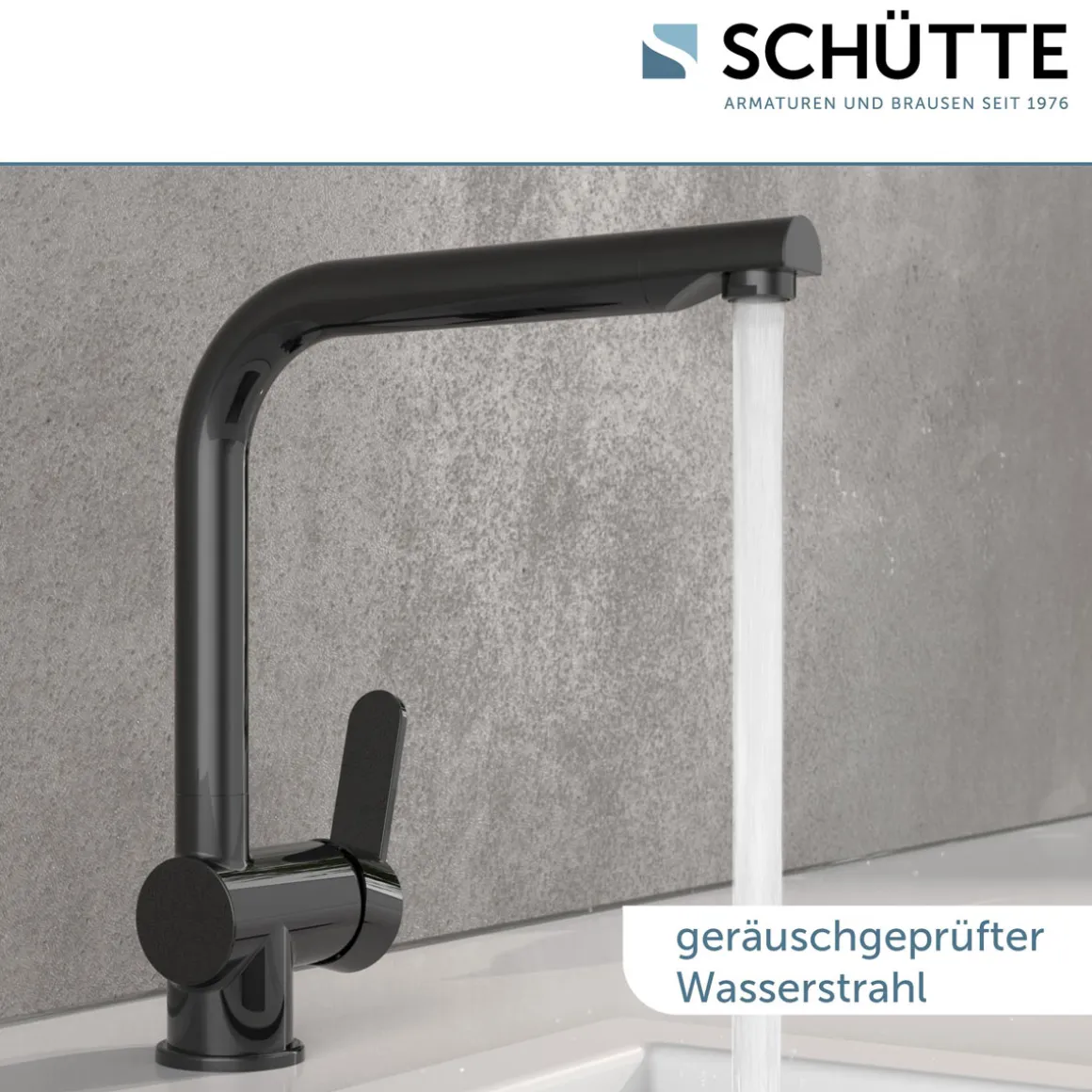 Schütte Schwenkbare Küchenarmatur Rio graphit glänzend