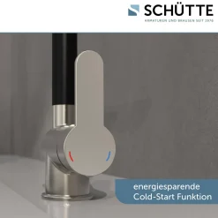 Schütte Schwenkbare Küchenarmatur Rio Edelstahloptik weiß