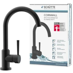 Schütte Spültischarmatur Cornwall Schwarz matt