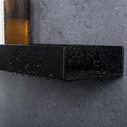 Schulte Duschablage zum Kleben Größe S Mattschwarz