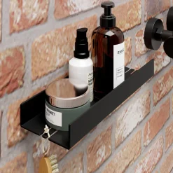 Schulte Duschablage zum Kleben Größe S Mattschwarz