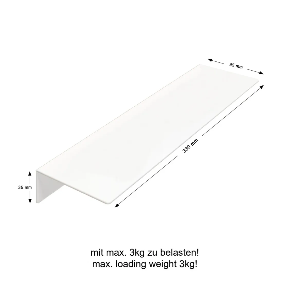 Schulte Duschablage zum Kleben Größe M Mattweiß
