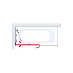 Schulte Badewannenfaltwand 2 teilig Alunatur