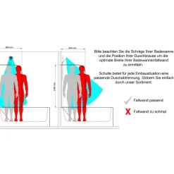 Schulte Badewannenfaltwand Komfort 140 x 80 cm Echtglas grau