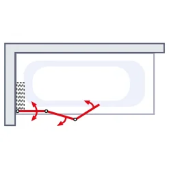 Schulte Badewannenfaltwand 3 teilig Alunatur