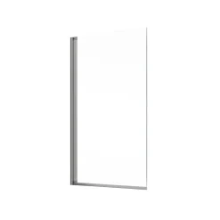 Schulte Badewannenfaltwand Alu Natur 70 x 130 x 70 cm ESG hell klar