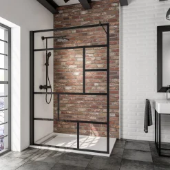 Schulte BlackStyle Walk In Alexa Style 2.0 mit Dekor Atelier 1 200 x 140 cm