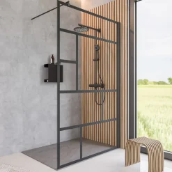 Schulte BlackStyle Walk In Alexa Style 2.0 mit Dekor Atelier 1 200 x 140 cm