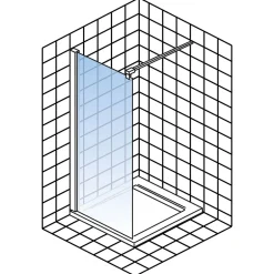 Schulte BlackStyle Walk In Alexa Style 2.0 mit Dekor Atelier 1 200 x 140 cm