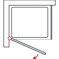 Schulte Drehtür Alexa Style 2.0 inkl Seitenwand 90 x 90 cm