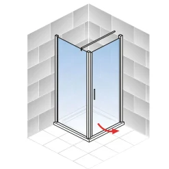 Schulte Drehtür inkl Seitenwand Alexa Style 2.0 90 x 192 x 90 cm