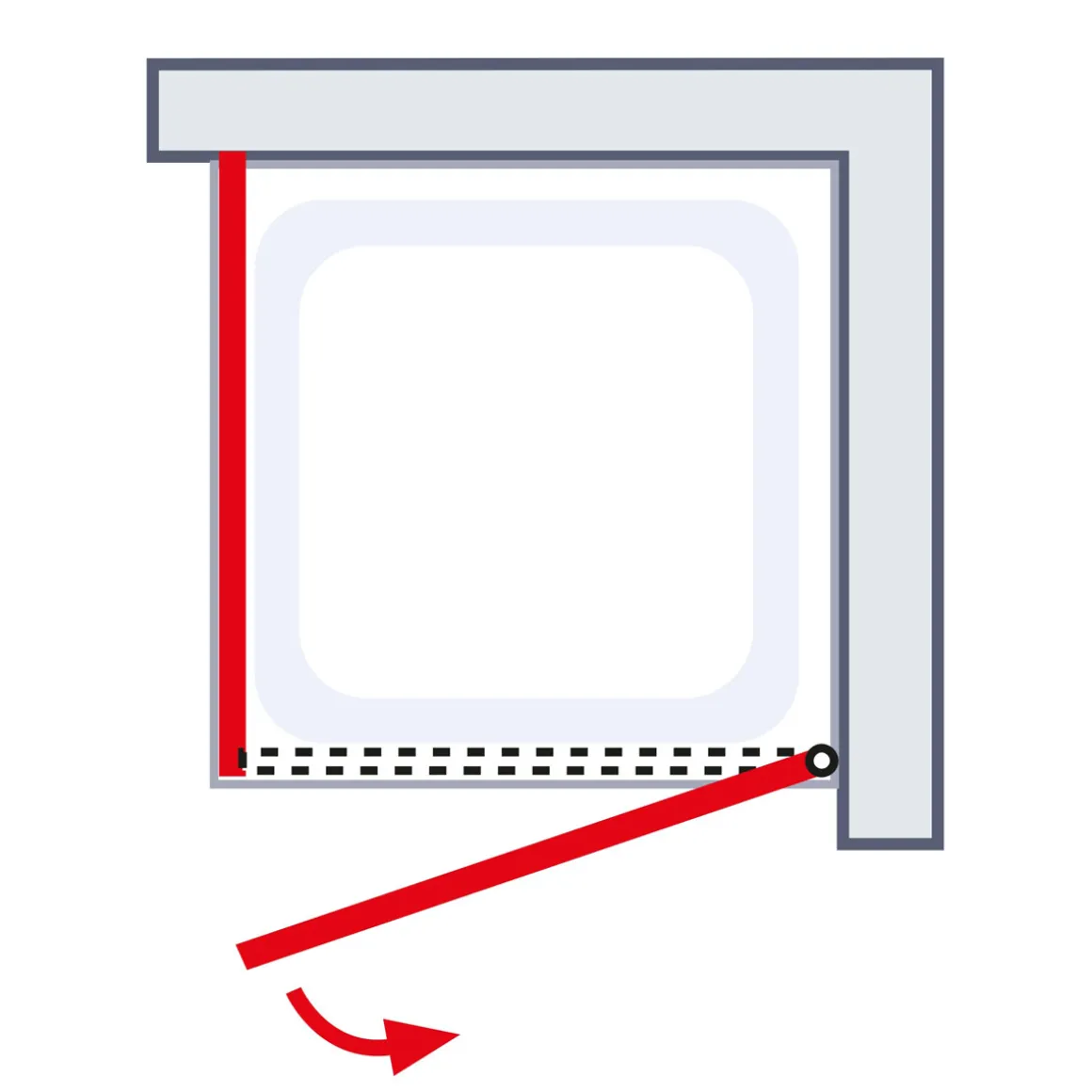 Schulte Drehtür inkl Seitenwand Alexa Style 2.0 90 x 192 x 90 cm