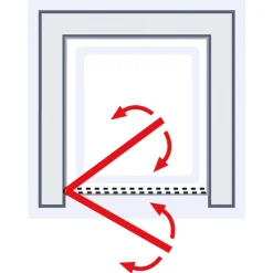 Schulte Drehtür pendelbar in Nische Toura 80 x 200 cm chrom Anschlag links