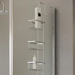 Schulte Duschablage zum Hängen mit drei Etagen chromoptik