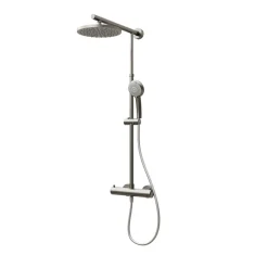 Schulte Duschsystem DuschMaster Rain Edelstahloptik Rund